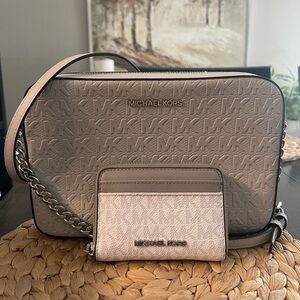 Michael Kors grey Crossbody Bag and Card Holder